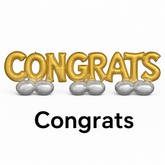Airloonz "Congrats" Foil Balloon Yard Kit